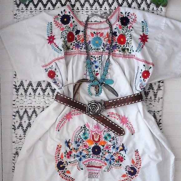 mexican style maxi dress